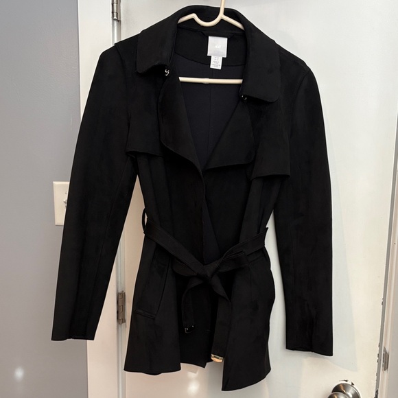 H&M Jackets & Blazers - H&M Elegant Black Short Trench Coat